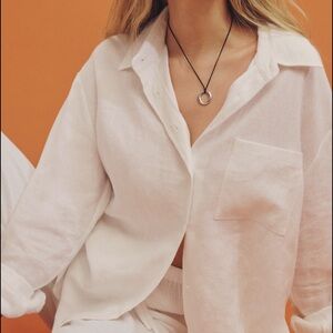 Reformation Will Oversized Linen Shirt XS